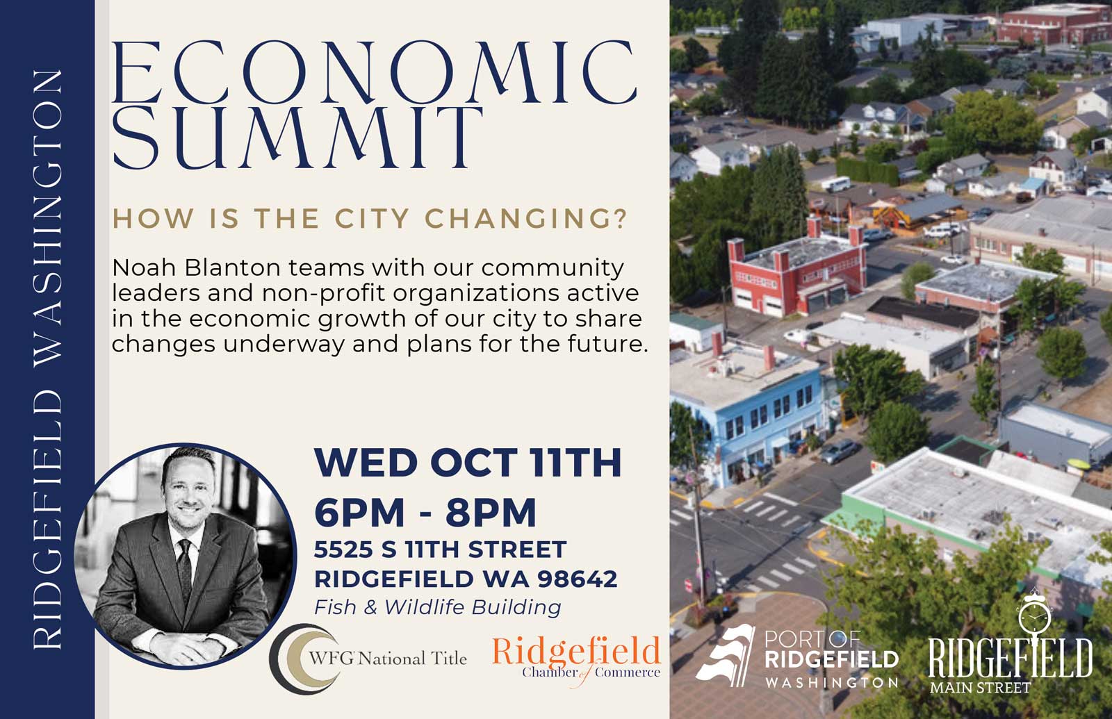 flyer for Ridgefield, WA Economic Summit
